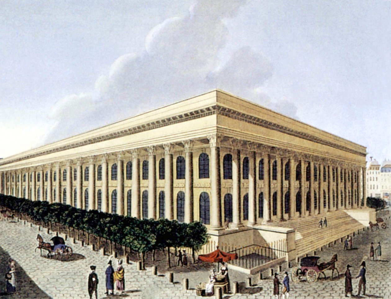 بورصة باريس ، أوائل القرن التاسع عشر (نقش) بواسطة Henri Courvoisier-Voisin