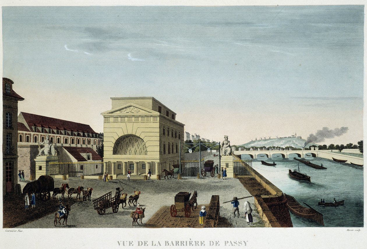 Barrière de Passy - في "" منظر لباريس عام 1810: حواجز باريس "بقلم كورفوازييه ، بواسطة Henri Courvoisier-Voisin