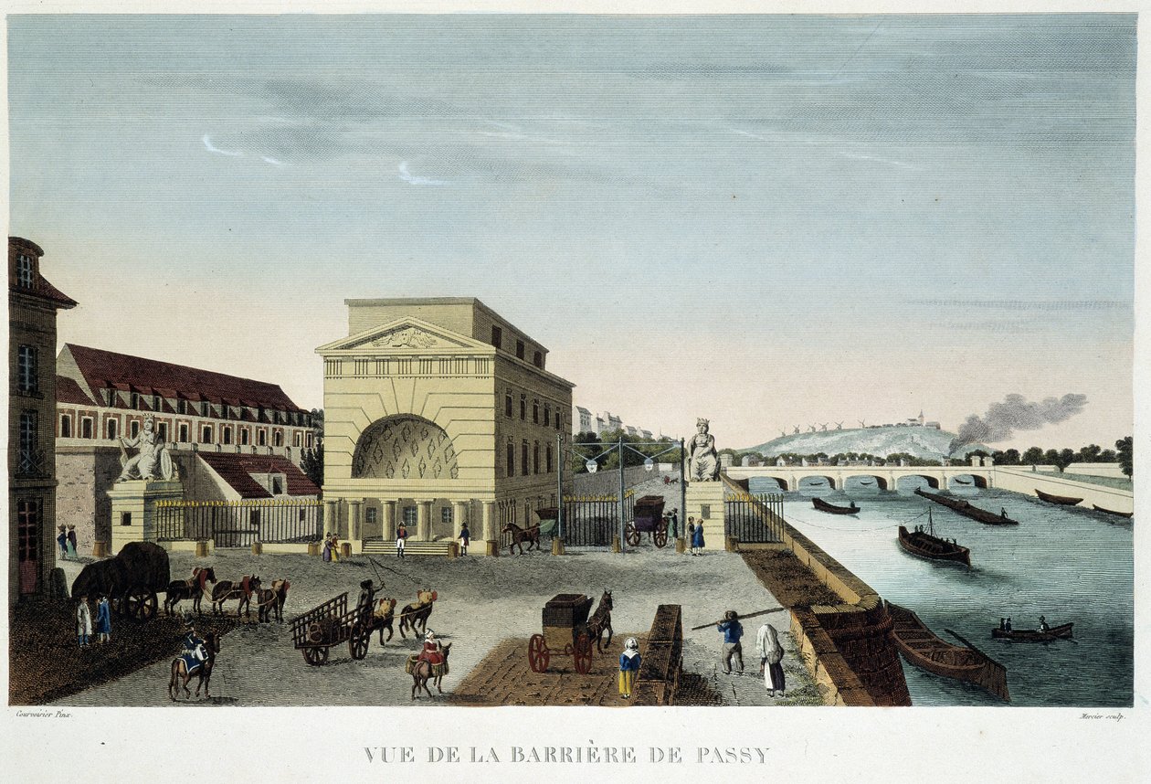 لا بارير دو باسي ، حوالي عام 1820 في "" مناظر لباريس "لكورفوازييه بواسطة Henri Courvoisier-Voisin