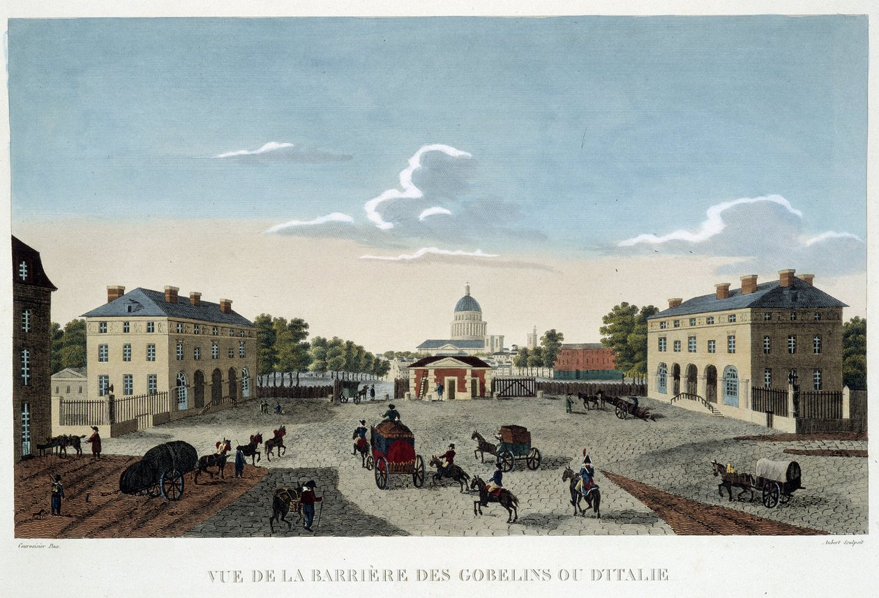 La barrier des Gobelins ou d'Italie ، حوالي عام 1820 - في "" Views of Paris "بقلم Courvoisier بواسطة Henri Courvoisier-Voisin
