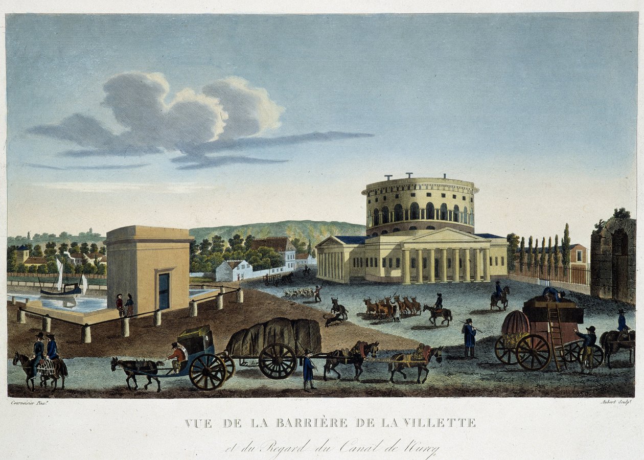 The Barriere de la Villette ، حوالي عام 1820 - في "" مناظر لباريس "لكورفوازييه بواسطة Henri Courvoisier-Voisin