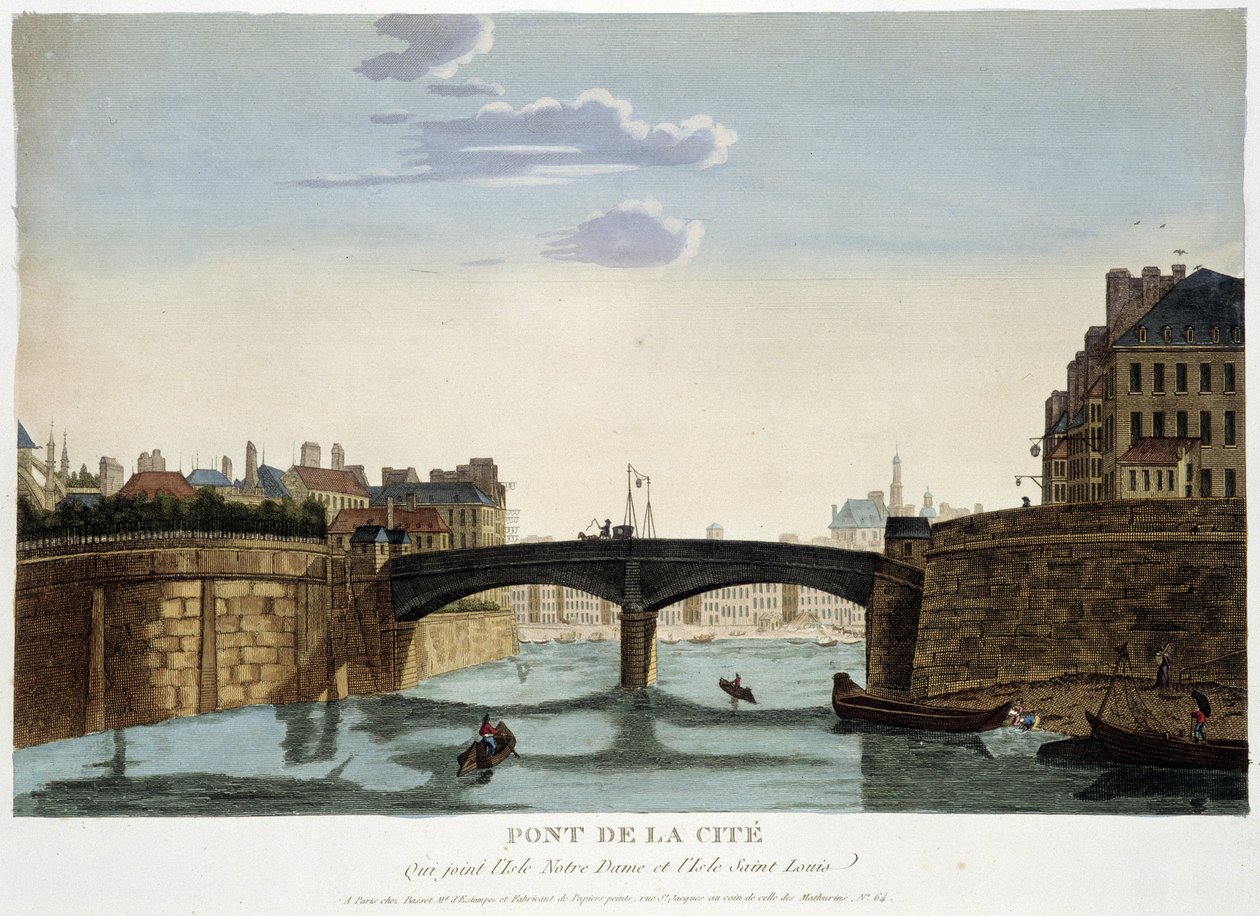 Le Pont de la Cité - في "" مناظر لباريس "لكورفوازييه بواسطة Henri Courvoisier-Voisin