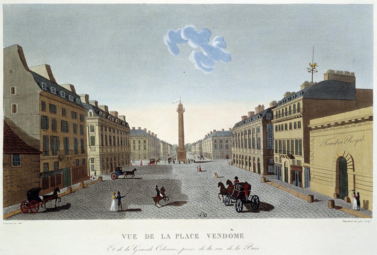 Place Vendôme ، إطلالة على شارع Rue de la Paix - باريس بواسطة Courvoisier بواسطة Henri Courvoisier-Voisin