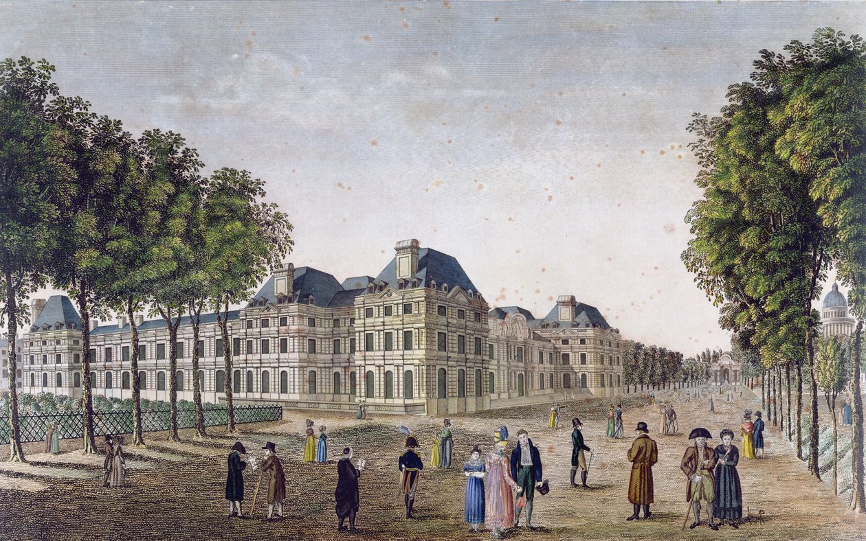 قصر لوكسمبورغ ، 1815-20-20 (النقش بالألوان) بواسطة Henri Courvoisier-Voisin