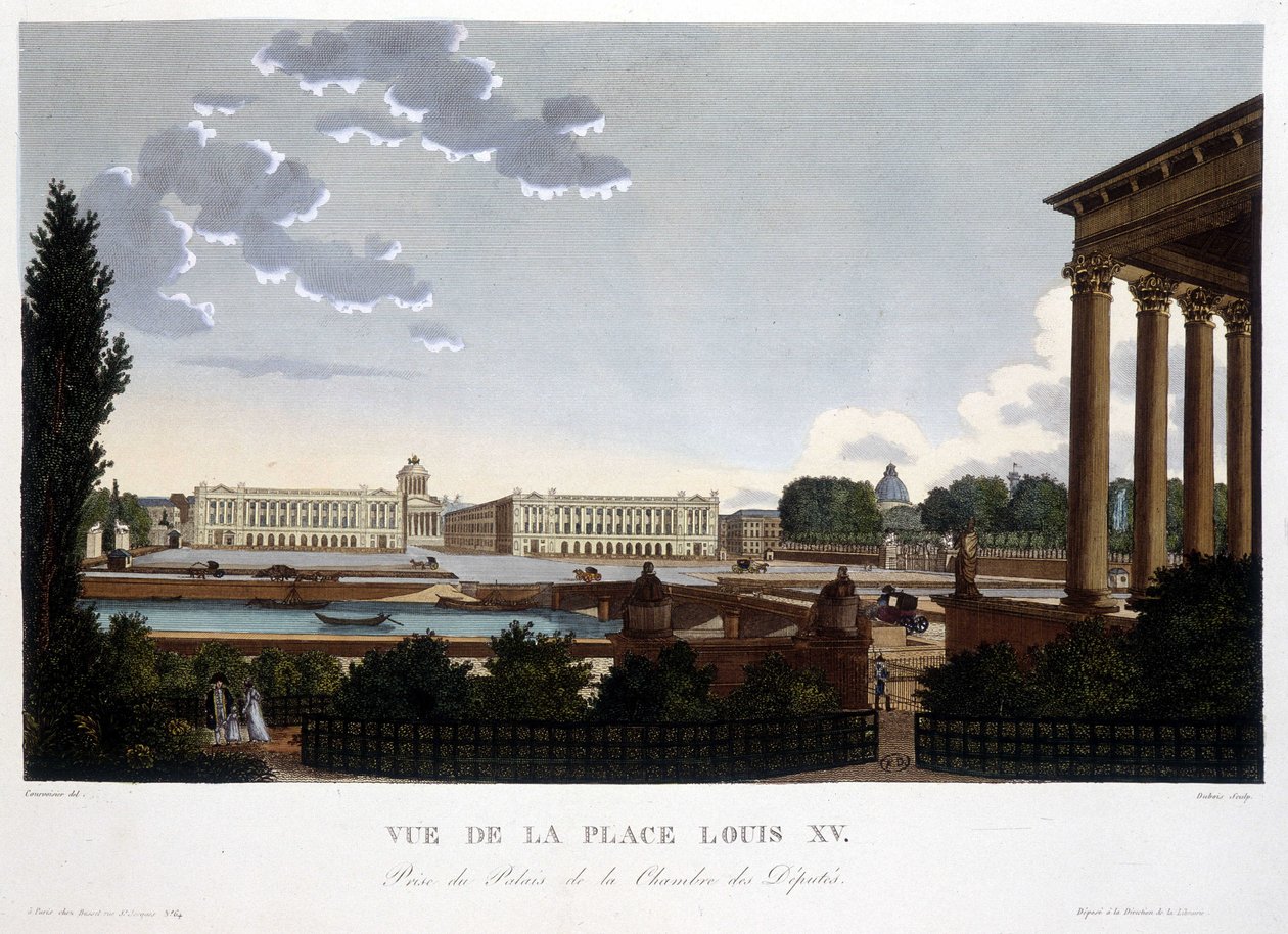 منظر لـ Place Louis XV - Paris بواسطة Courvoisier بواسطة Henri Courvoisier-Voisin