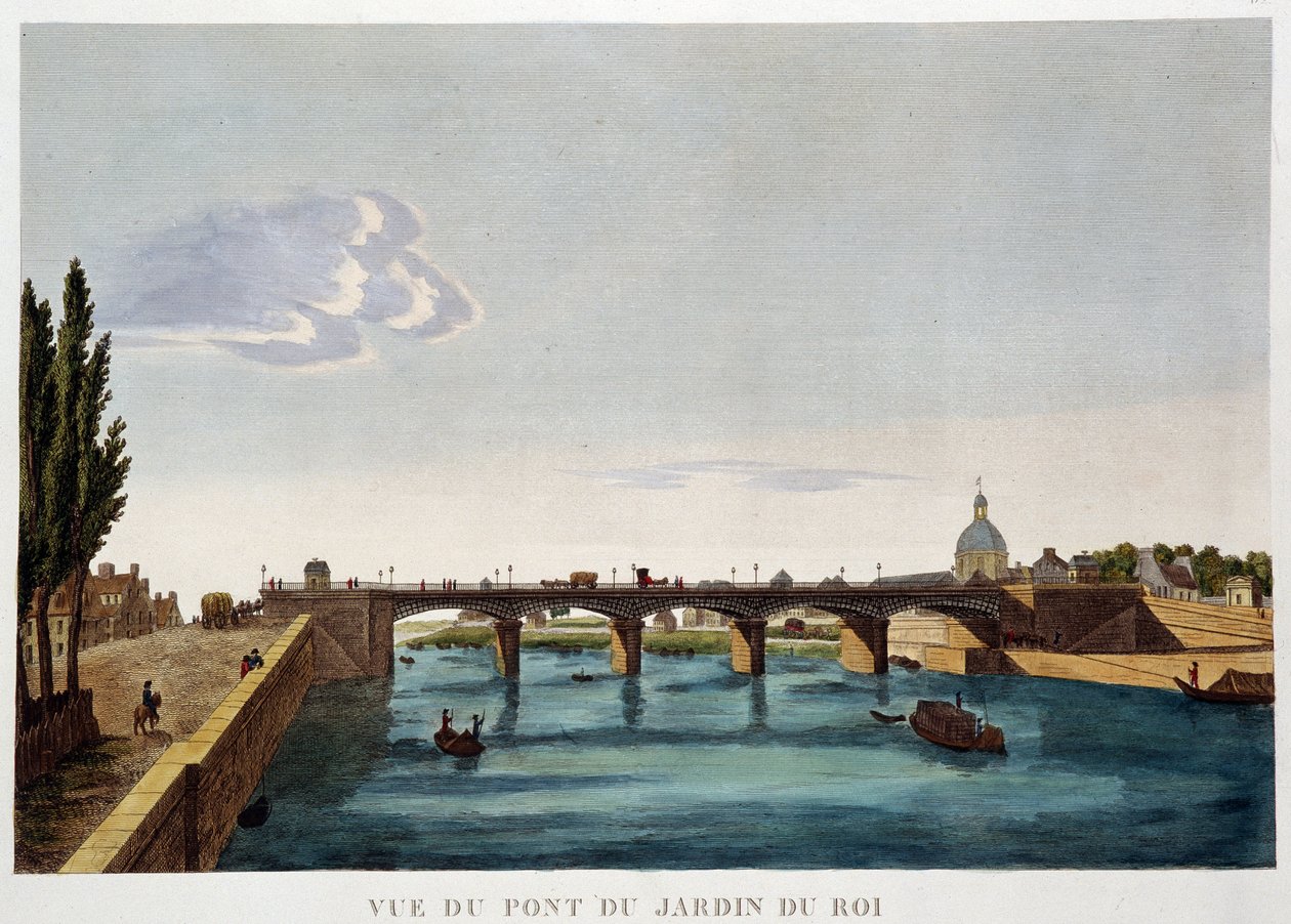 منظر لجسر King's Garden (جسر Austerlitz) - باريس بواسطة Courvoisier بواسطة Henri Courvoisier-Voisin