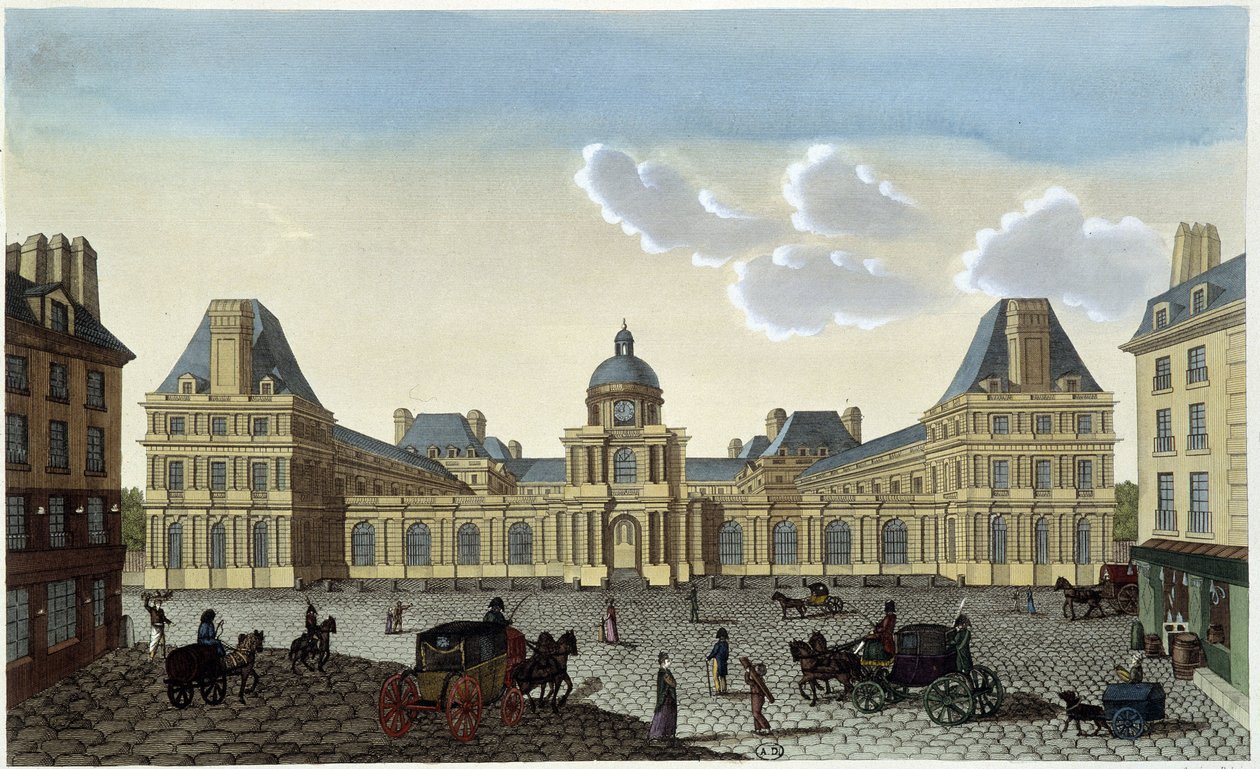 منظر لقصر لوكسمبورغ ، حوالي عام 1820 - في "" مناظر لباريس "لكورفوازييه بواسطة Henri Courvoisier-Voisin