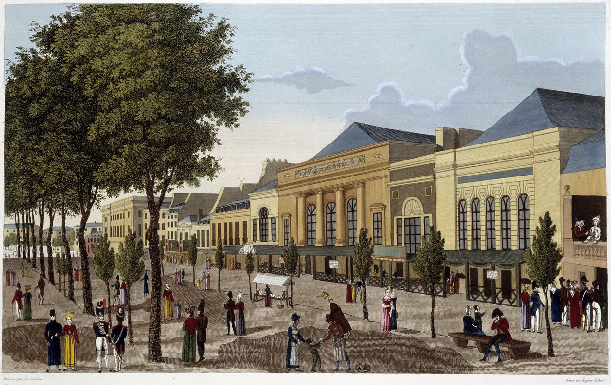منظر لمسرحى Amigue-Comique و Gaîeté - في "" Views of Paris "لكورفوازييه بواسطة Henri Courvoisier-Voisin