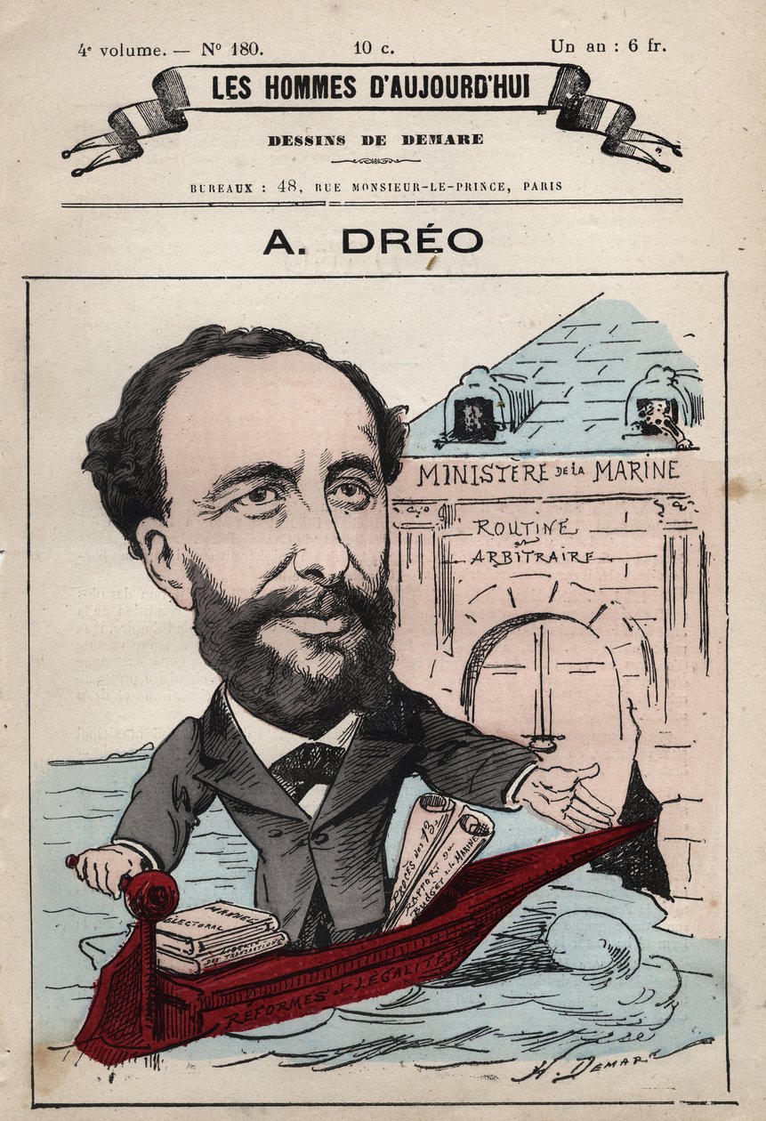 كارتون لأموري دريو 1829-1882 من 'Les Hommes d'Today' ج. 1880 1880 بواسطة هنري ديمير (1846-1888) بواسطة هنري ديماري