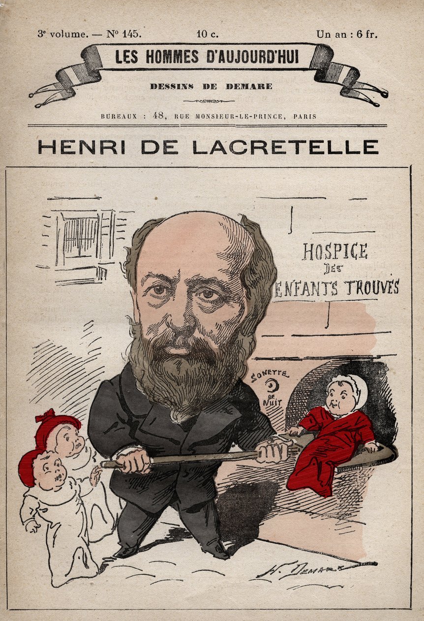 رسم كاريكاتوري لهنري دي لاكريتل (1815-1899) سياسي فرنسي ، كاتب - من 'Les Hommes d'today' c. 1880 1880 بواسطة هنري ديمير (1846-1888) بواسطة هنري ديماري