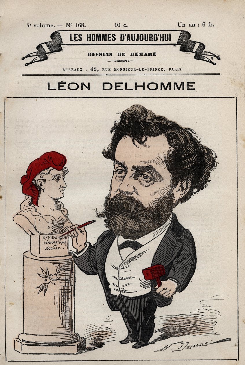 كارتون ليون الكسندر ديلوم (1841-1895) نحات فرنسي من 'Les Hommes d'today' c. 1880 1880 بواسطة هنري ديمير (1846-1888) بواسطة هنري ديماري