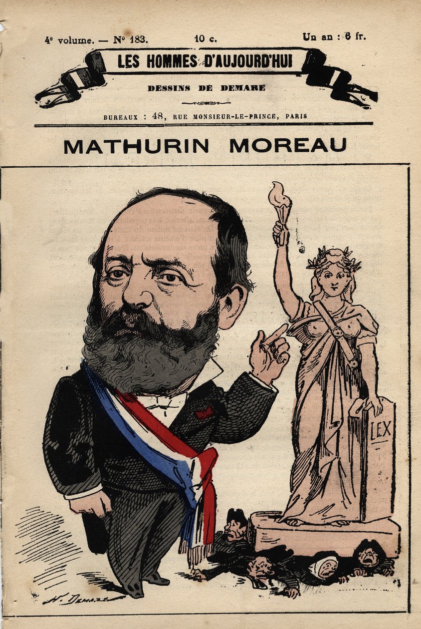 كارتون لماثورين مورو (1822-1912) من 'Les Hommes d'Today' ج. 1880 1880 بواسطة هنري ديمير (1846-1888) بواسطة هنري ديماري
