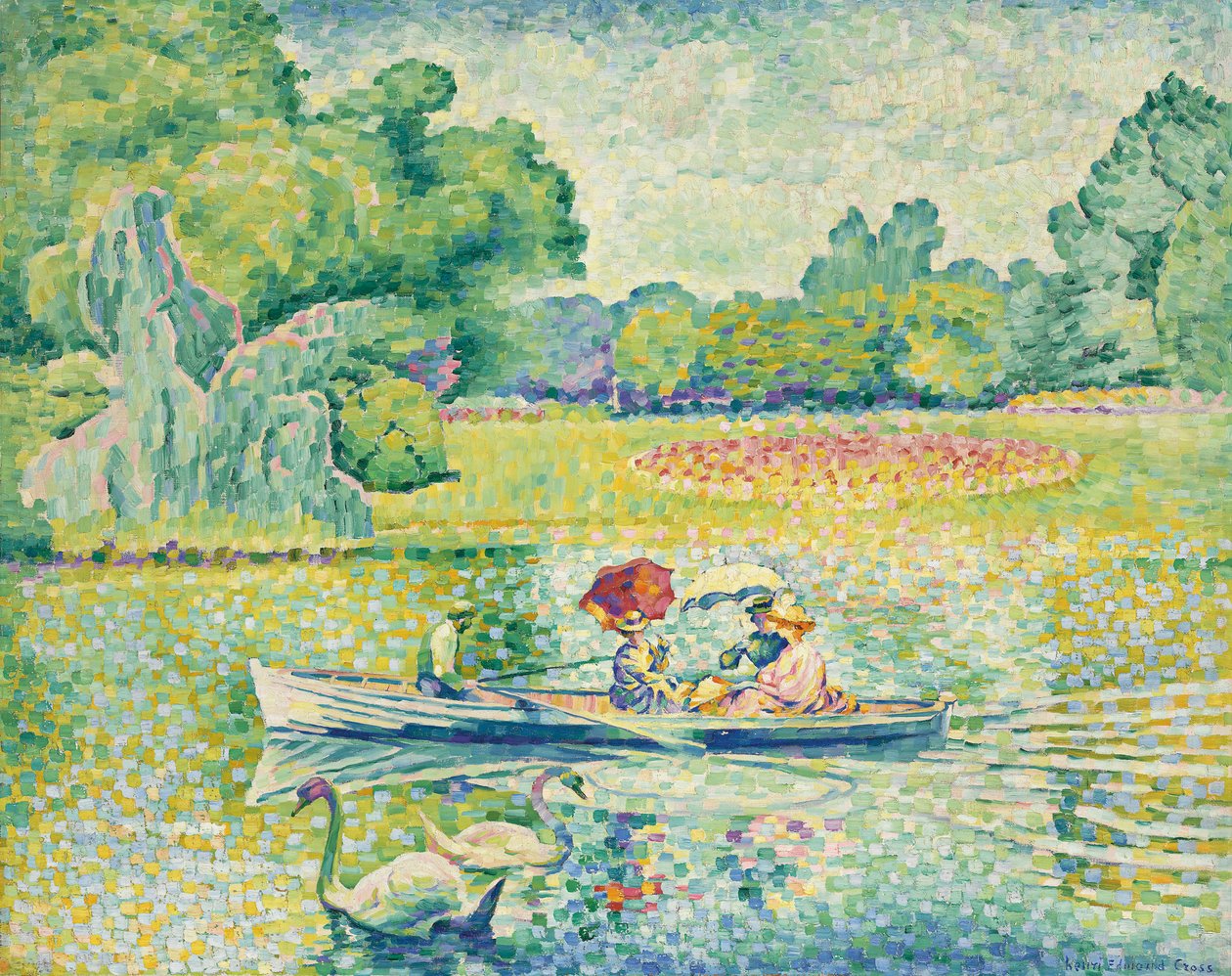 القوارب في Bois de Boulogne ؛ رحلة القارب في بوا دو بولون ، 1899-1900 بواسطة هنري إدمون كروس