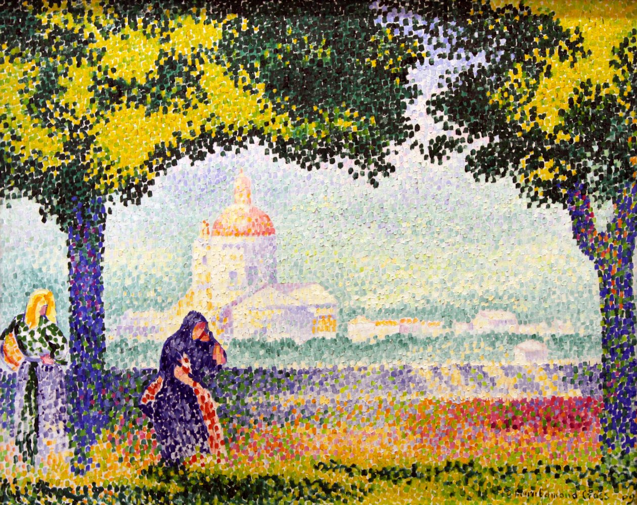 "منظر لكنيسة سانتا ماريا ديجلي أنجيلي بالقرب من أسيزي" ، 1909 بواسطة هنري إدمون كروس