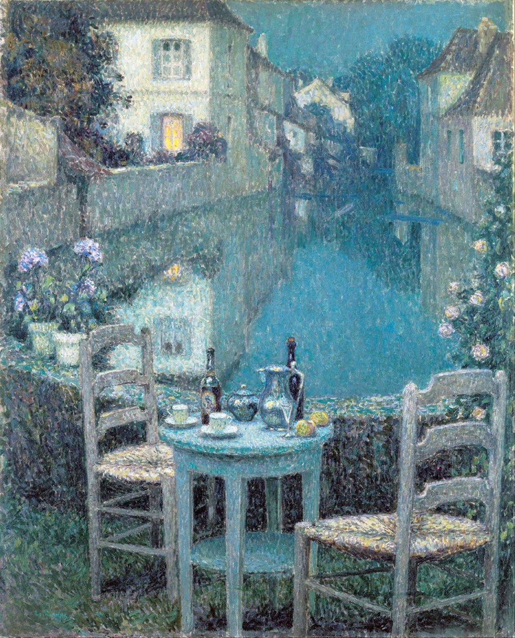 طاولة صغيرة في الغسق المسائي par Le Sidaner ، Henri (1862-1939) بواسطة هنري يوجين أوغسطين لو سيدانر