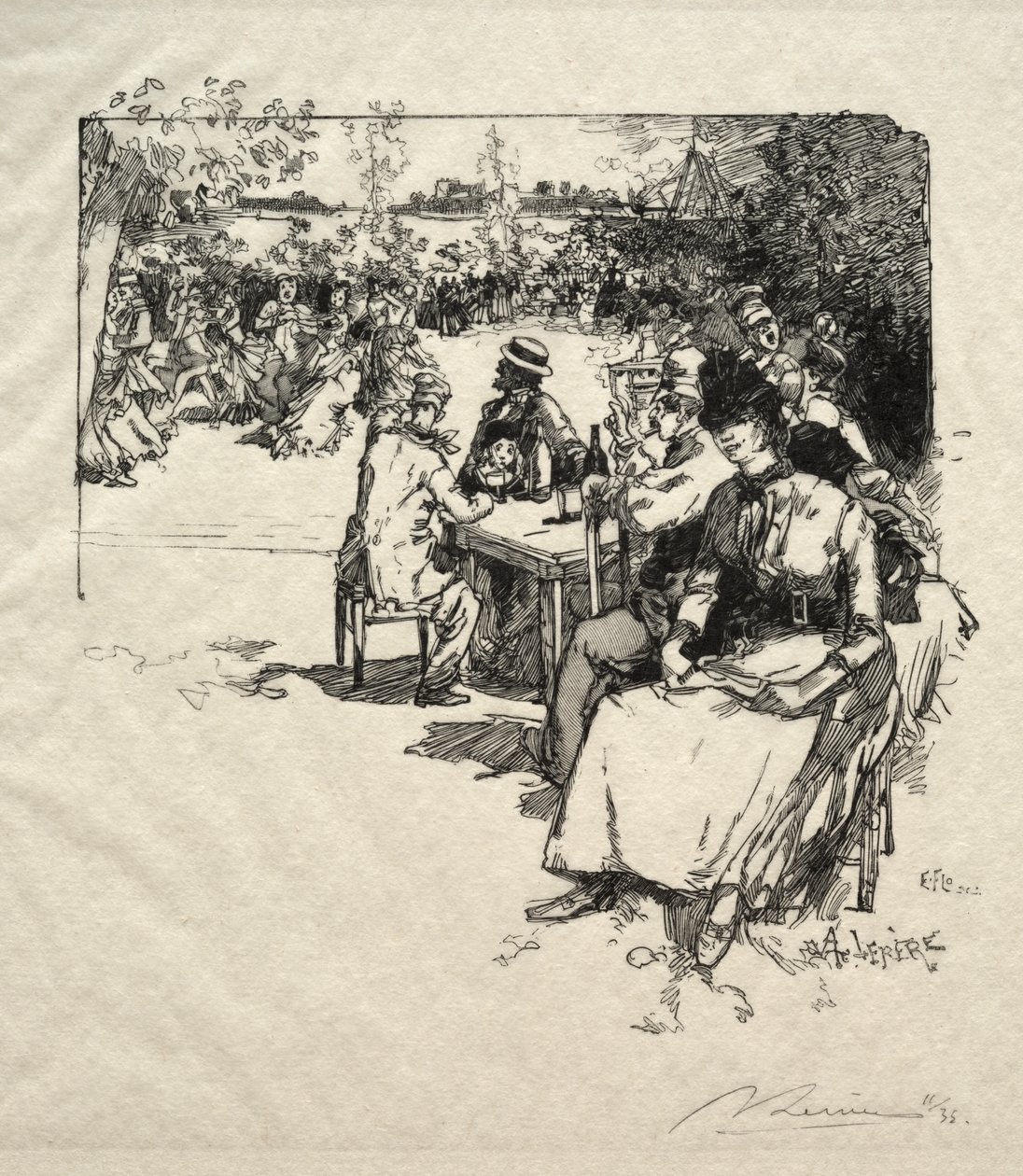 الكرة في بوينت دو جور بواسطة Ignace Henri Jean Fantin Latour