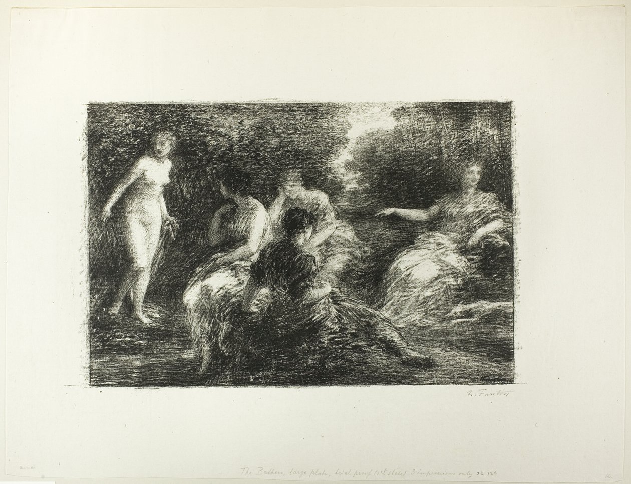 سيدات الاستحمام ، طبق كبير ثالث بواسطة Ignace Henri Jean Fantin Latour