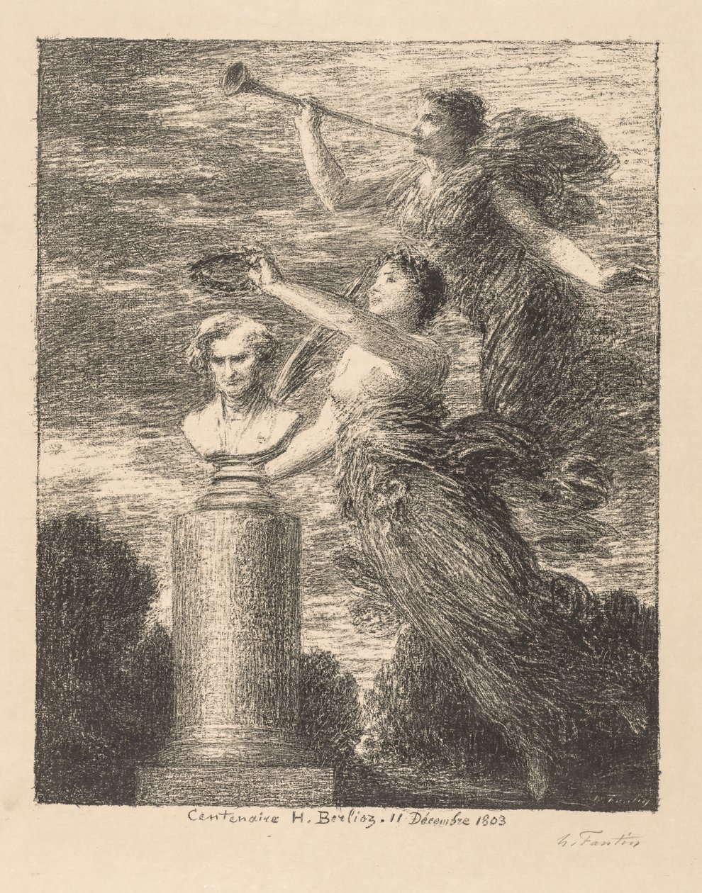 الذكرى المئوية لهيكتور بيرليوز بواسطة Ignace Henri Jean Fantin Latour