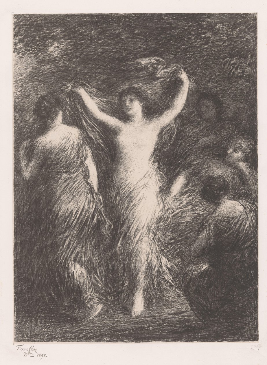 المرأة ترقص وتتفرج رقصات بواسطة Ignace Henri Jean Fantin Latour
