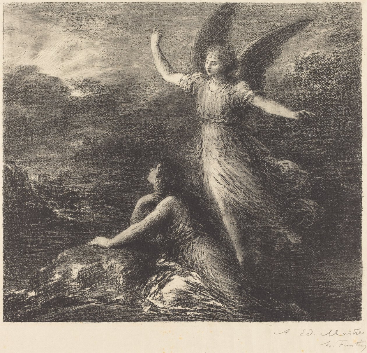 الظهور الأول من فيلم "Paradise and the Peri" (اللوحة الثانية) بواسطة Ignace Henri Jean Fantin Latour