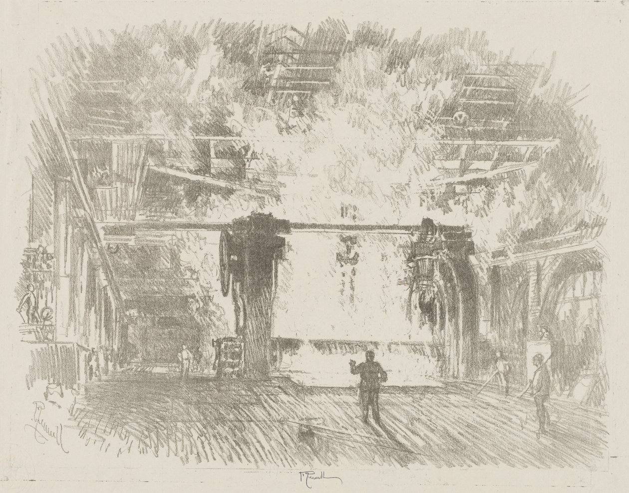عمل الحرب الإنجليزية: صنع لوحة الدروع بواسطة Ignace Henri Jean Fantin Latour