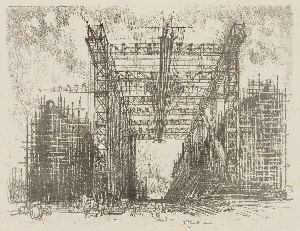عمل الحرب الإنجليزية: العملاقة (ترسانة تجارية) بواسطة Ignace Henri Jean Fantin Latour