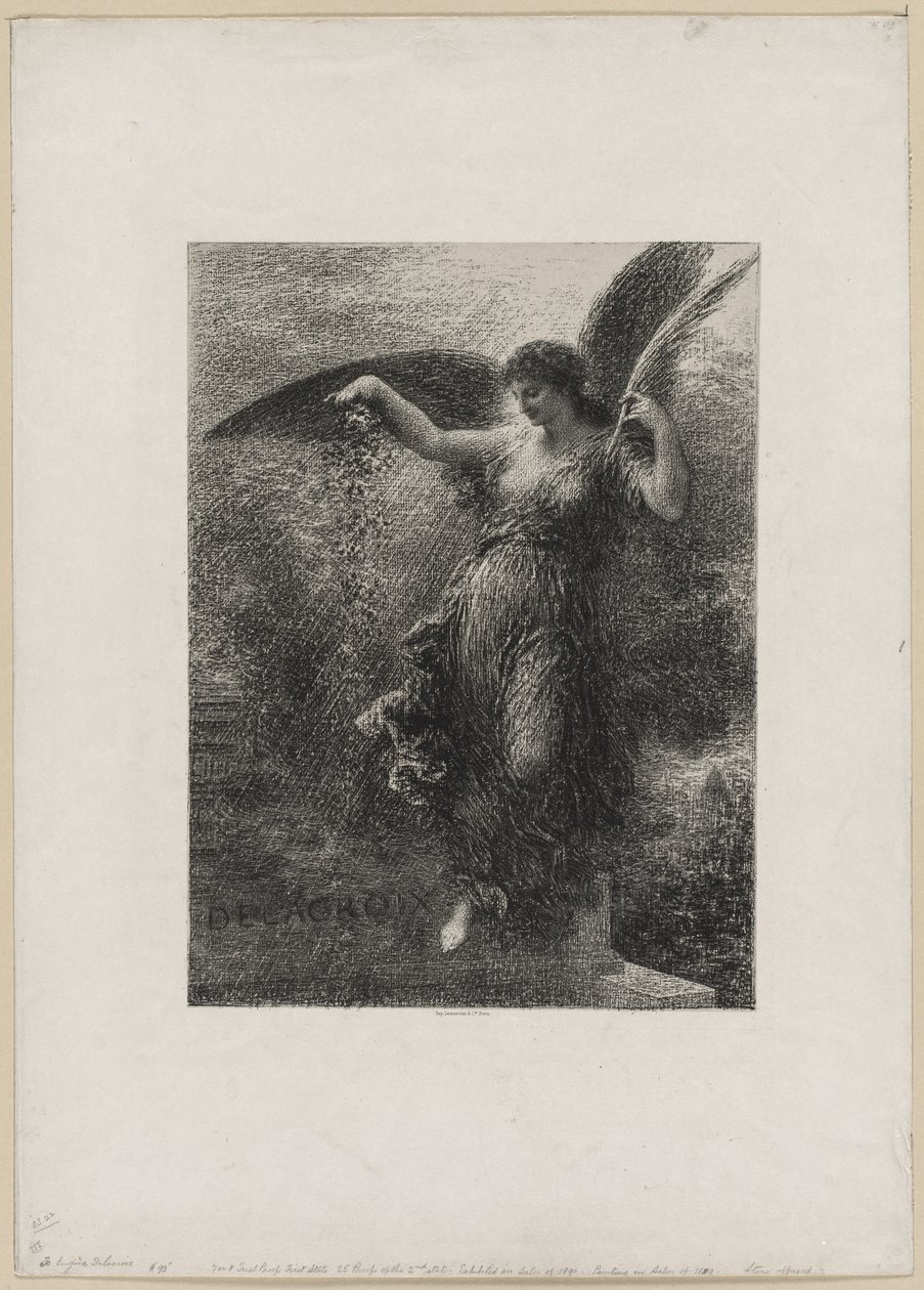 إلى يوجين ديلاكروا بواسطة Ignace Henri Jean Fantin Latour
