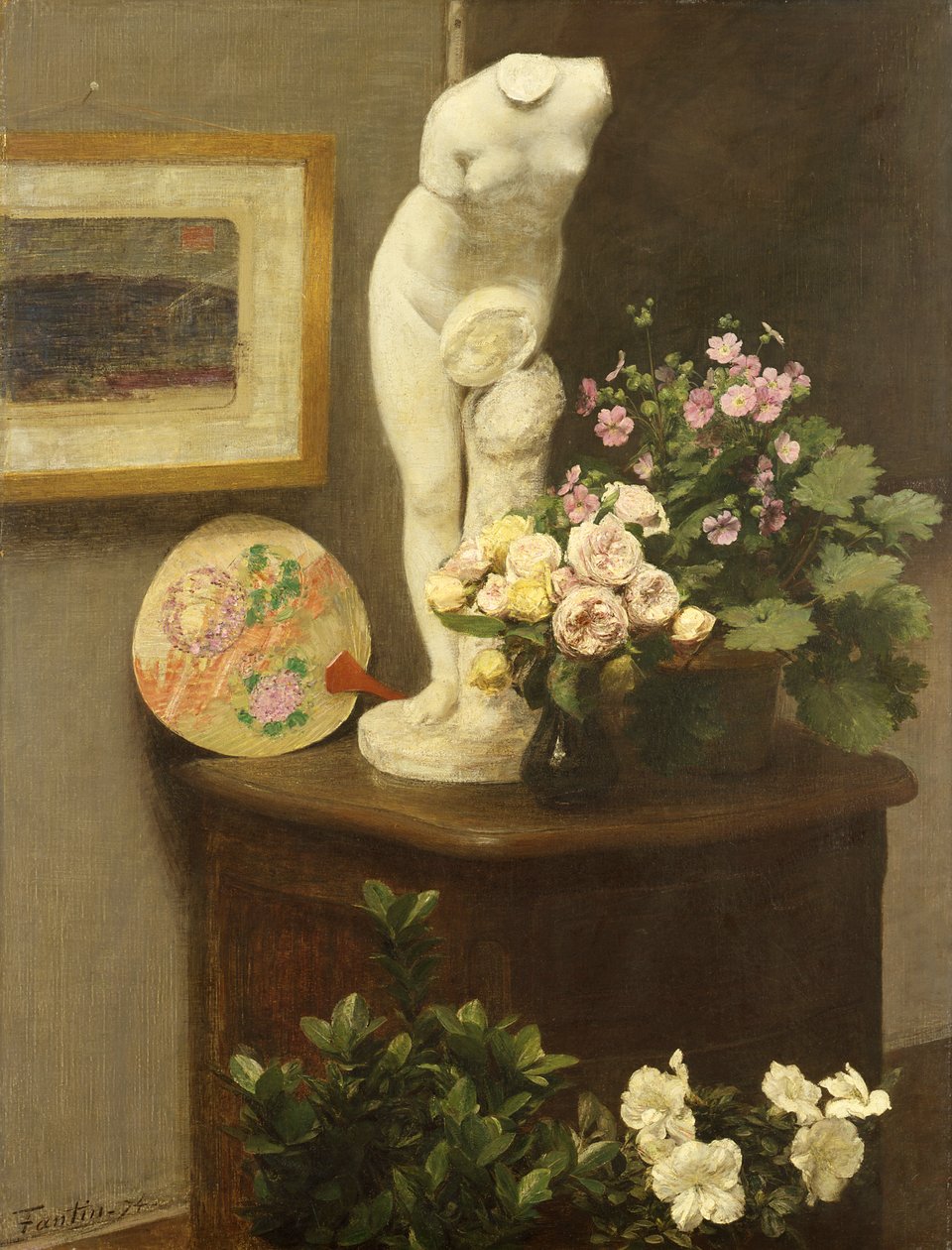 الزهور والأشياء المتنوعة بواسطة Ignace Henri Jean Fantin Latour