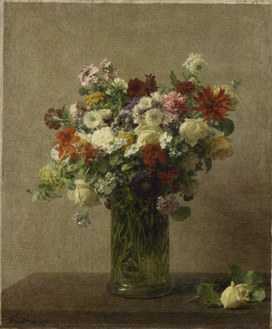 زهور من نورماندي بواسطة Ignace Henri Jean Fantin Latour