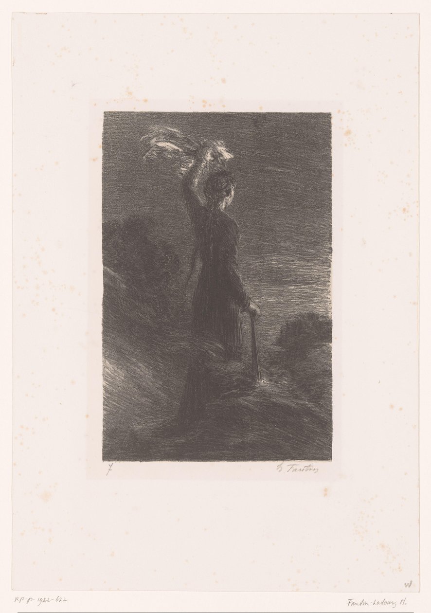 يعطي Isolde تريستان الإشارة المتفق عليها تريستان وإيزولت. القانون الثاني. إشارة dans la nuit حياة وأعمال ريتشارد فاغنر (عنوان المسلسل) بواسطة Ignace Henri Jean Fantin Latour