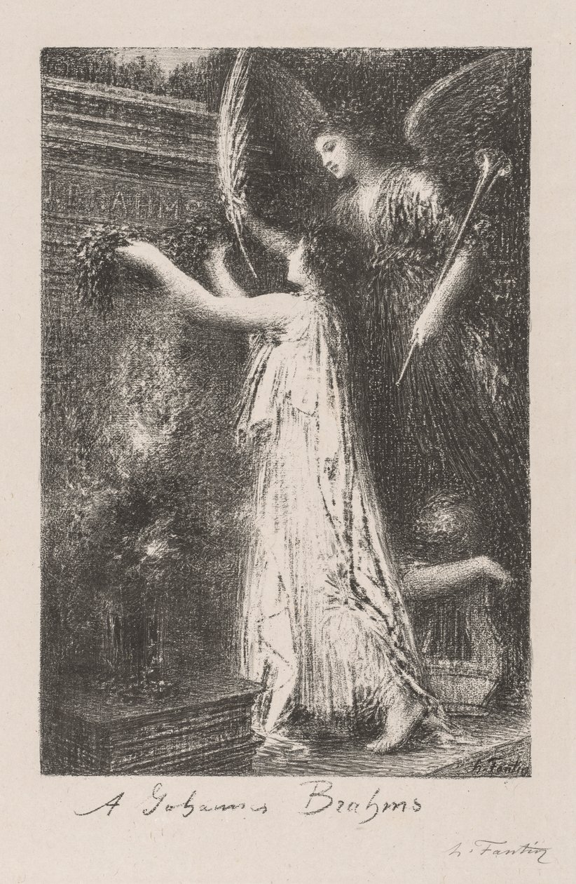 إلى يوهانس برامز بواسطة Ignace Henri Jean Fantin Latour