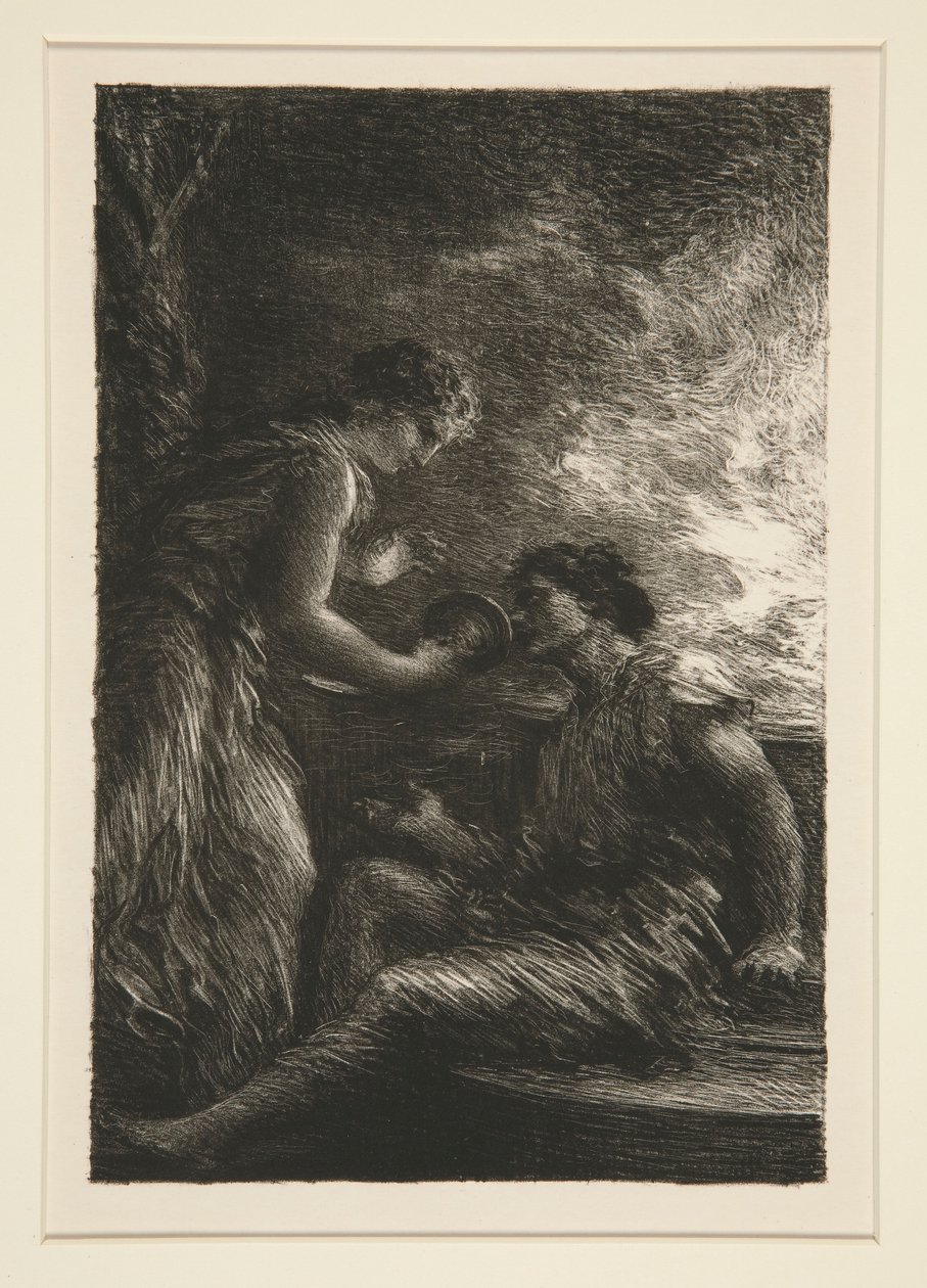 La Valkyrie: acte I و Sieglinde et Siegmund (The Valkyries: Act I و Sieglinde و Siegmund) بواسطة Ignace Henri Jean Fantin Latour