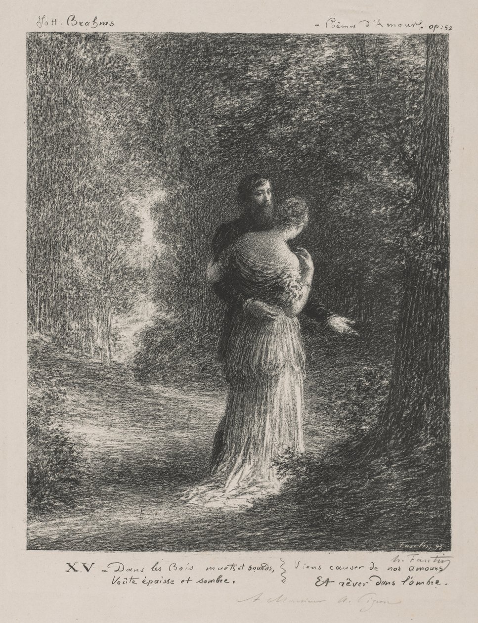 قصائد الحب (اللوحة الثالثة) بواسطة Ignace Henri Jean Fantin Latour