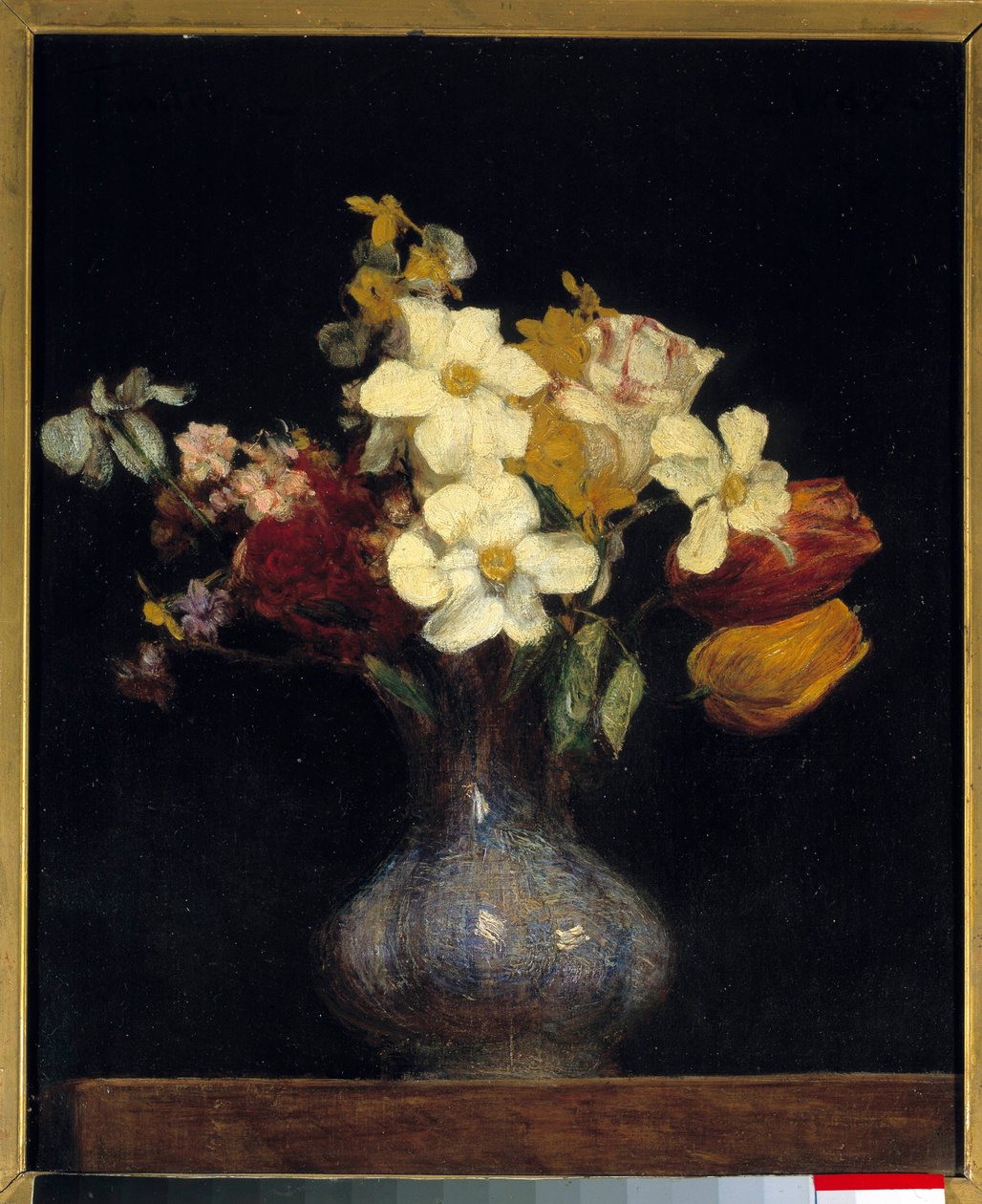 Narcissus and tulips Painting by Henri Fantin Latour (Fantin-Latour بواسطة Ignace Henri Jean Fantin Latour