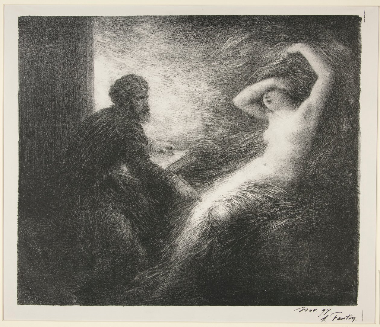 بارسيفال: القانون الثاني. استحضار كوندري بواسطة Ignace Henri Jean Fantin Latour