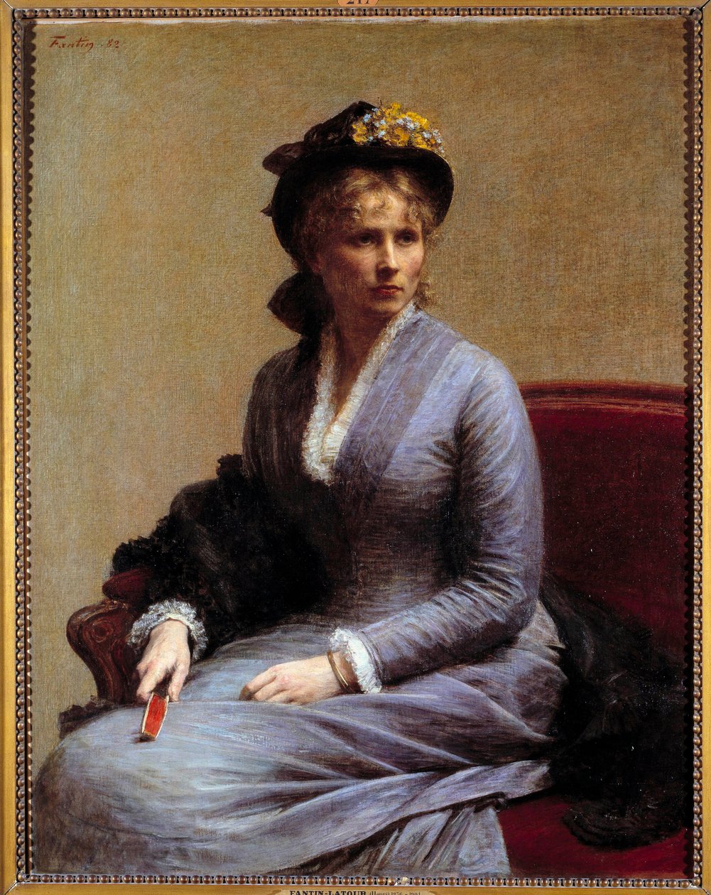 صورة لشارلوت دوبورج (1850-1921) هي أخت زوجة الفنان. لوحة هنري فانتين لاتور (فانتين لاتور بواسطة Ignace Henri Jean Fantin Latour