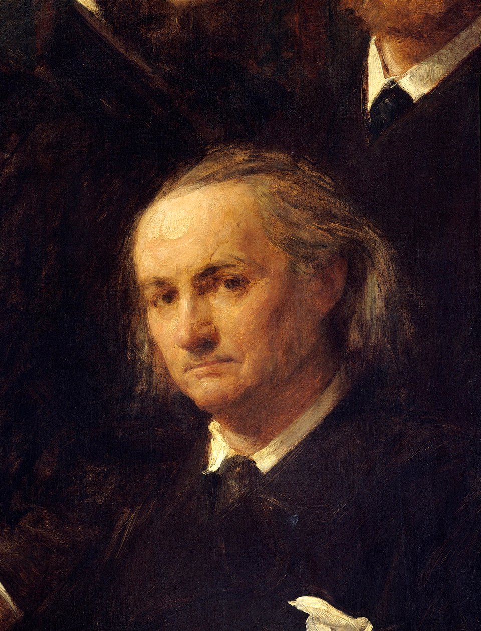 صورة للشاعر تشارلز بودلير (1821-1867) تفاصيل لوحة "Hommage a Delacroix" "لهنري فانتين لاتور (فانتين لاتور) بواسطة Ignace Henri Jean Fantin Latour