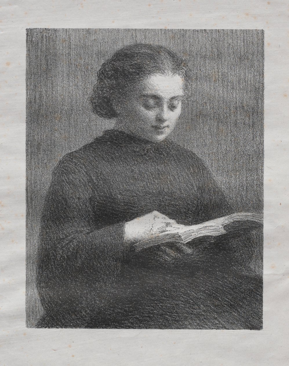القراءة: صورة لأخت الفنانة بواسطة Ignace Henri Jean Fantin Latour