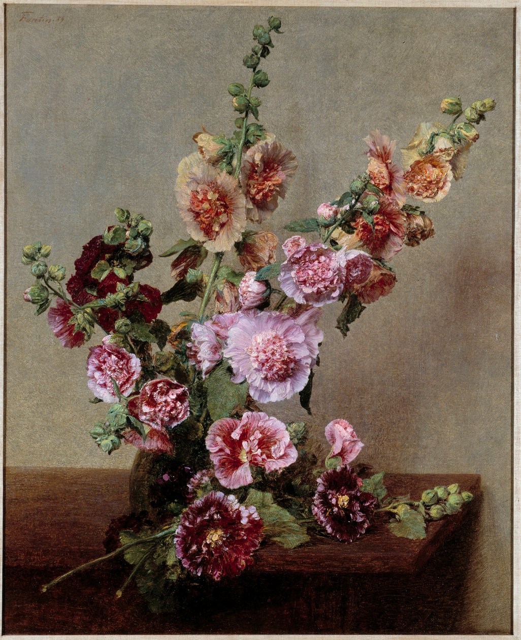 الورود ترتجف لوحة هنري فانتين لاتور (فانتين لاتور بواسطة Ignace Henri Jean Fantin Latour
