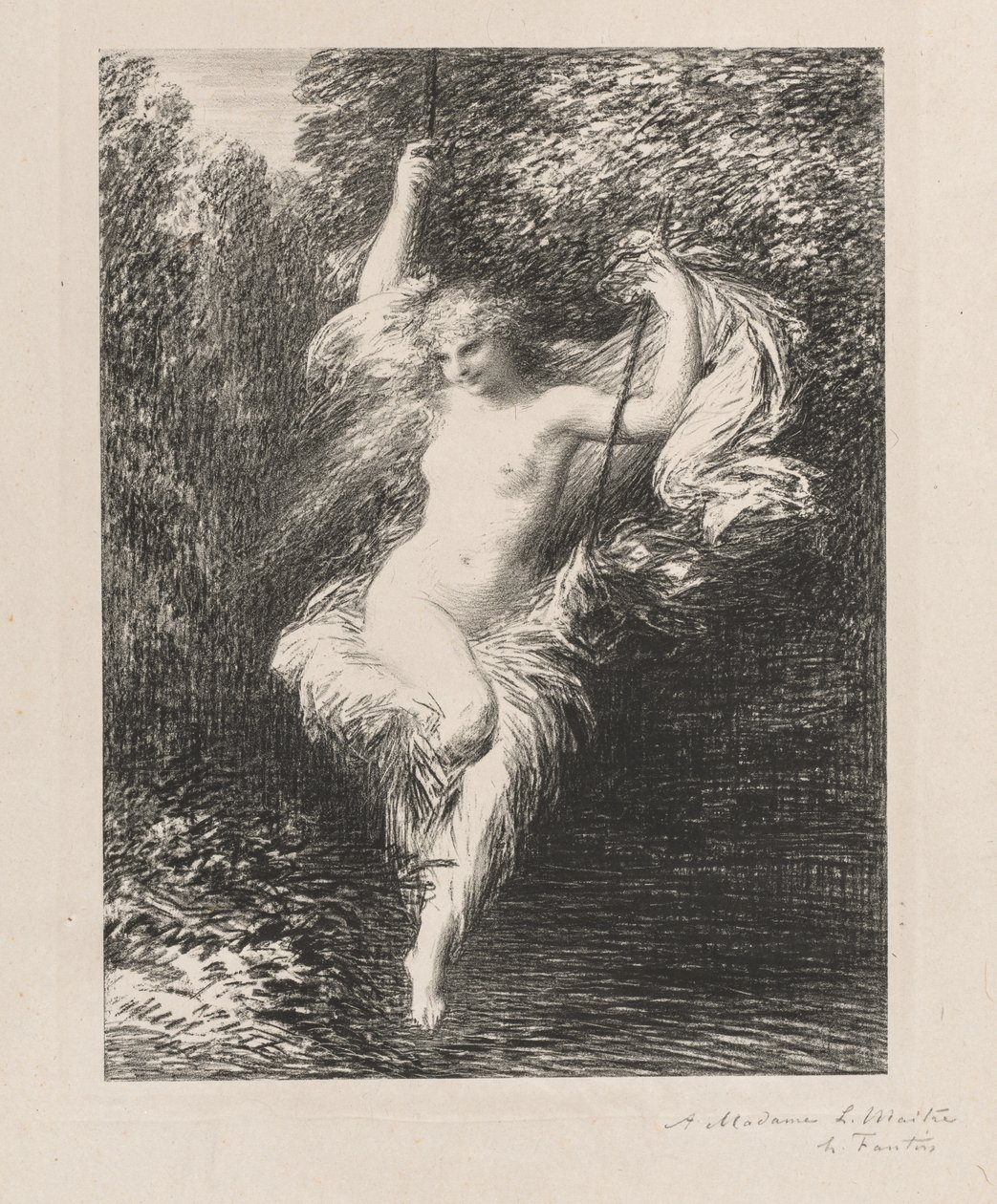 سارة المستحم بواسطة Ignace Henri Jean Fantin Latour