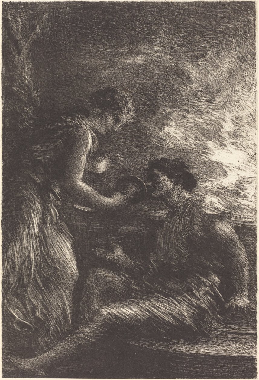 Sieglinde و Siegmund من الفصل الأول من "The Valkyrie" بواسطة Ignace Henri Jean Fantin Latour