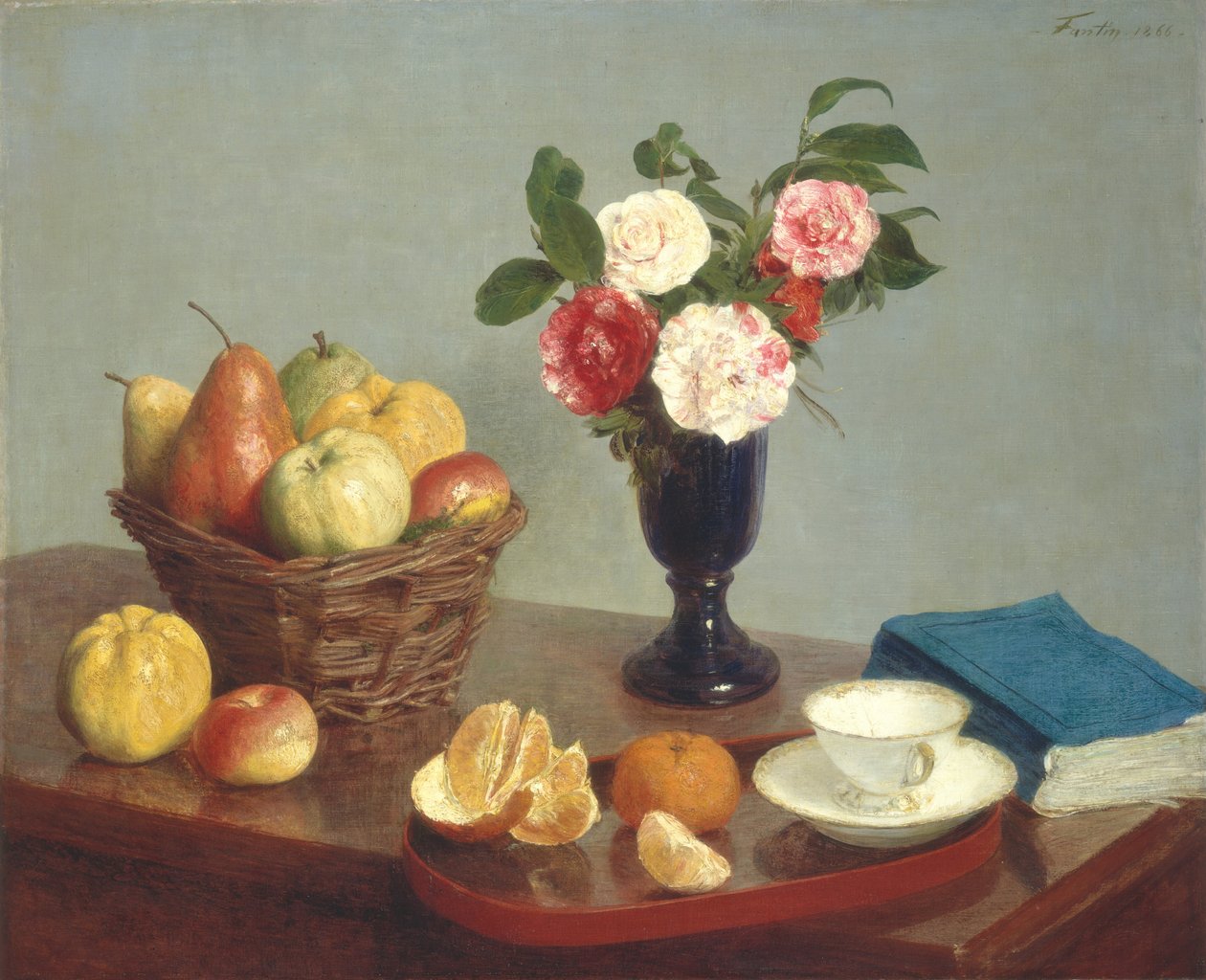 لا تزال الحياة 1866. بواسطة Ignace Henri Jean Fantin Latour