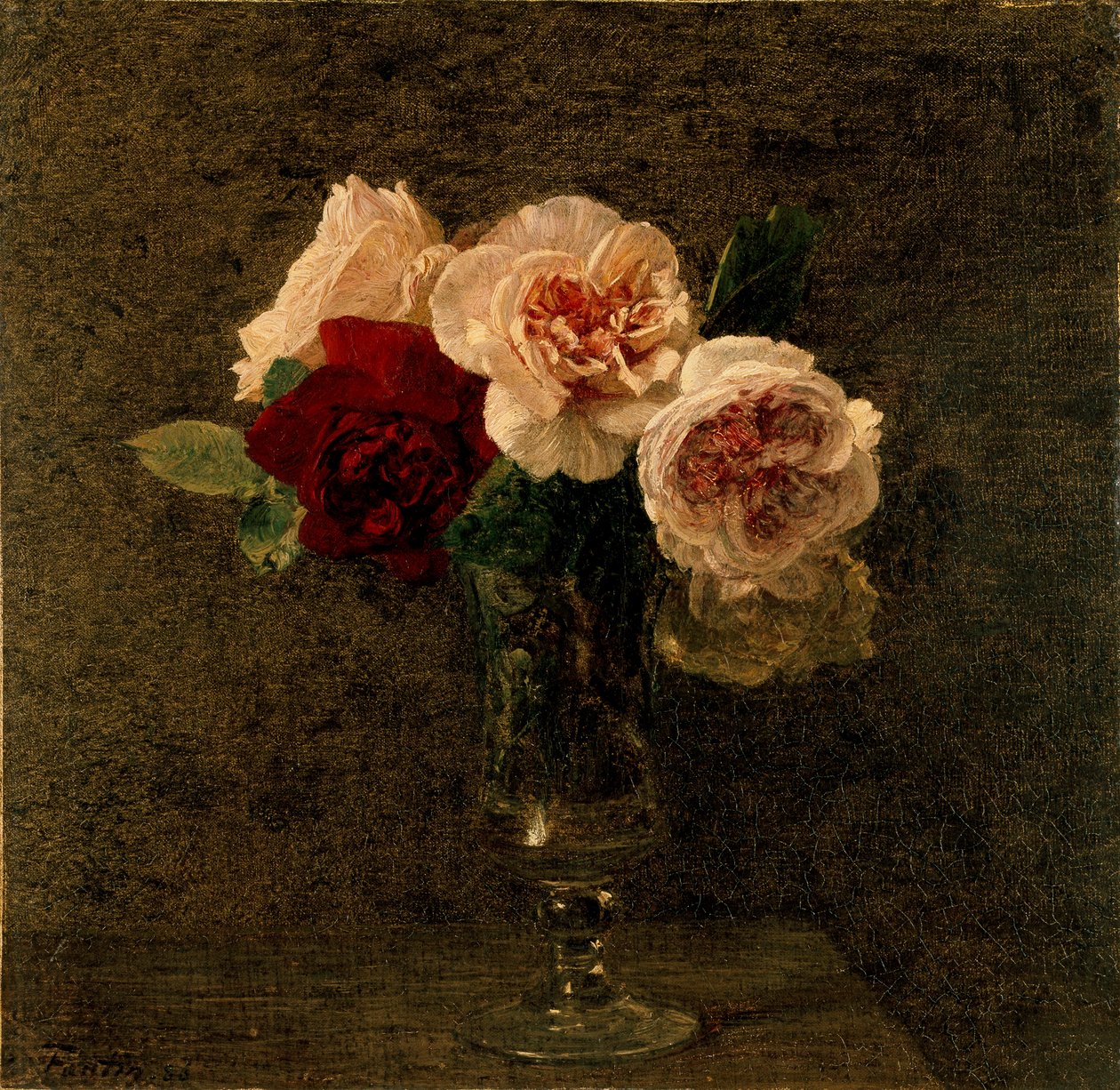 باق على قيد الحياة: الورود الوردية والحمراء ، 1886 بواسطة Ignace Henri Jean Fantin Latour