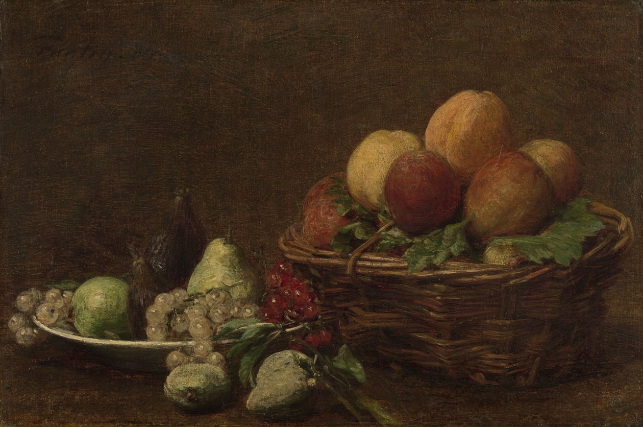 لا تزال الحياة مع الفاكهة بواسطة Ignace Henri Jean Fantin Latour