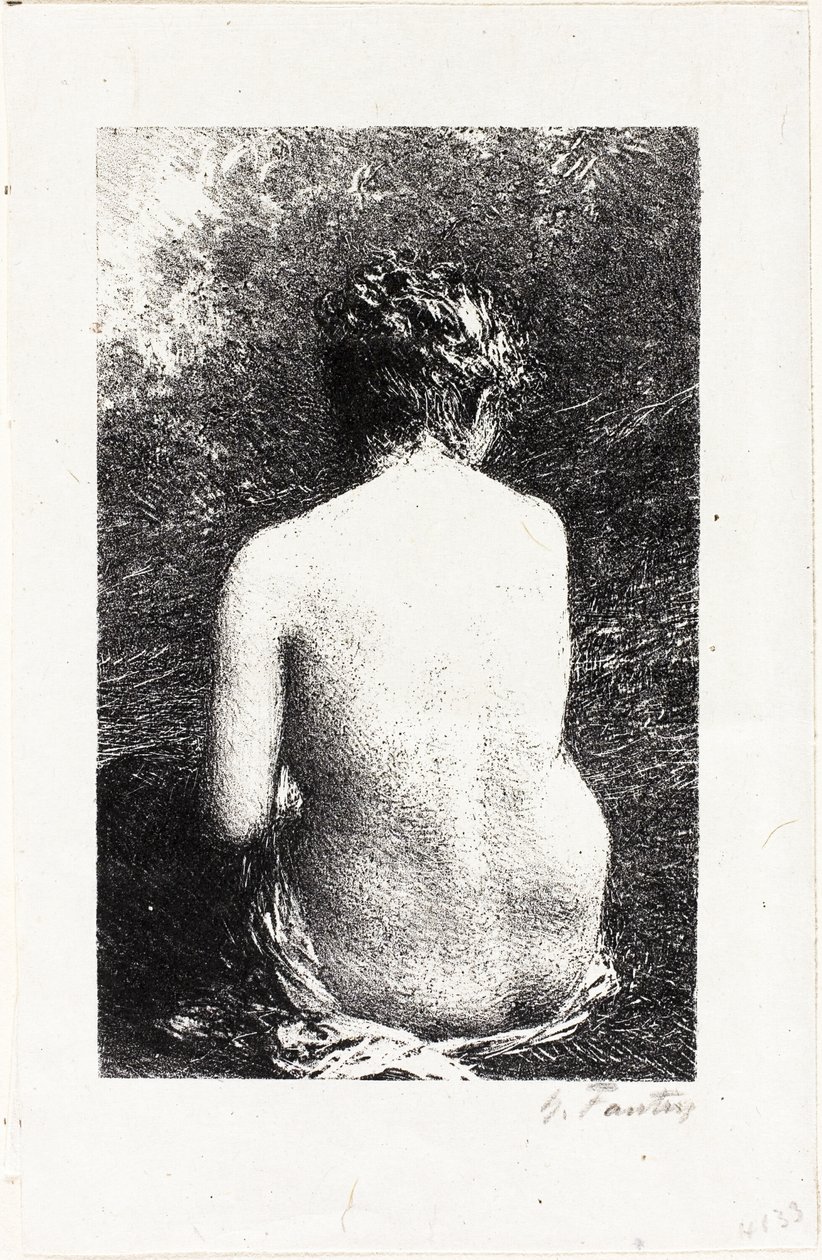 دراسة المرأة الجالسة من الخلف بواسطة Ignace Henri Jean Fantin Latour