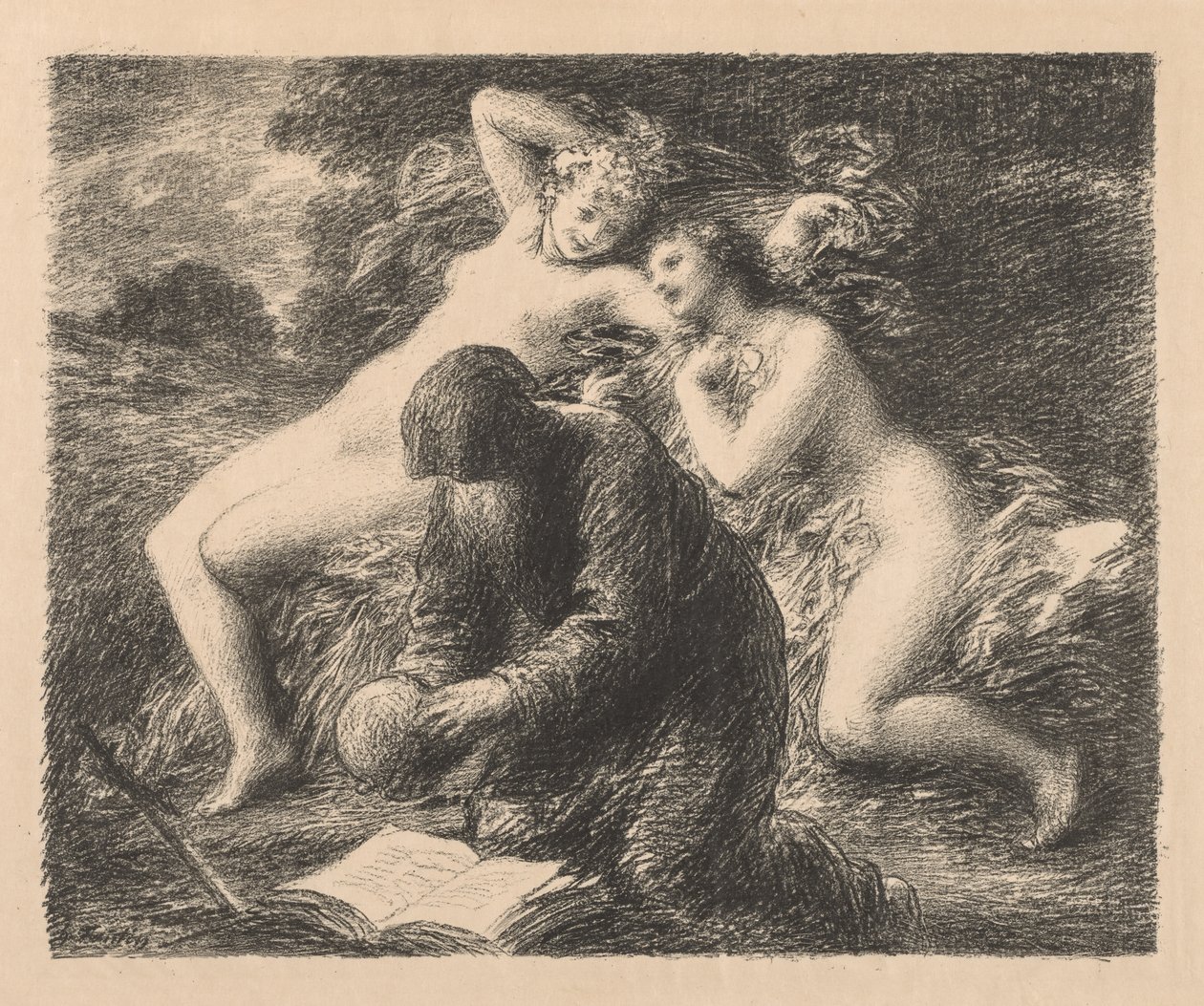إغراء القديس أنطونيوس بواسطة Ignace Henri Jean Fantin Latour