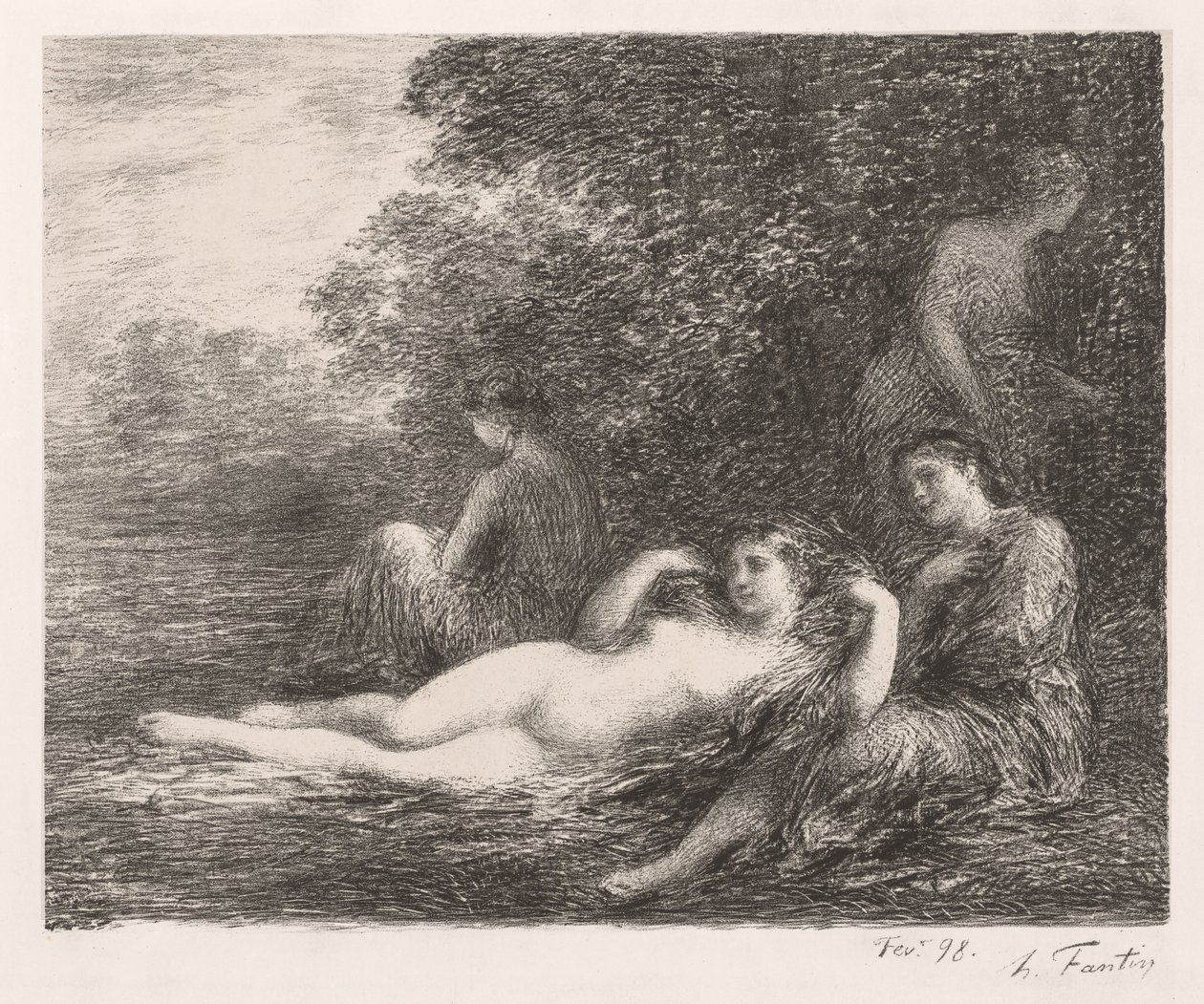 السباحون بواسطة Ignace Henri Jean Fantin Latour