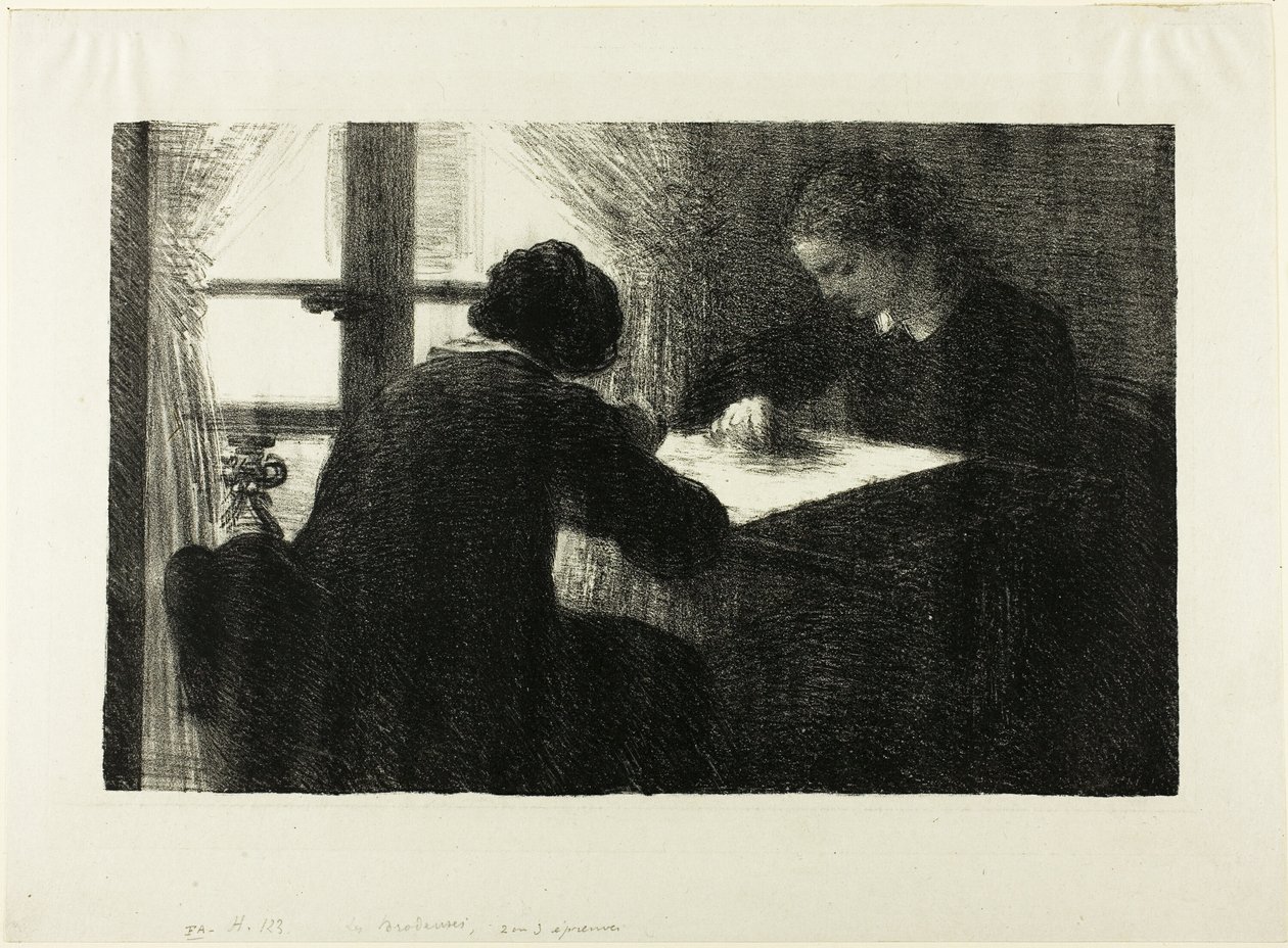 المطرزون ، اللوحة الثانية بواسطة Ignace Henri Jean Fantin Latour