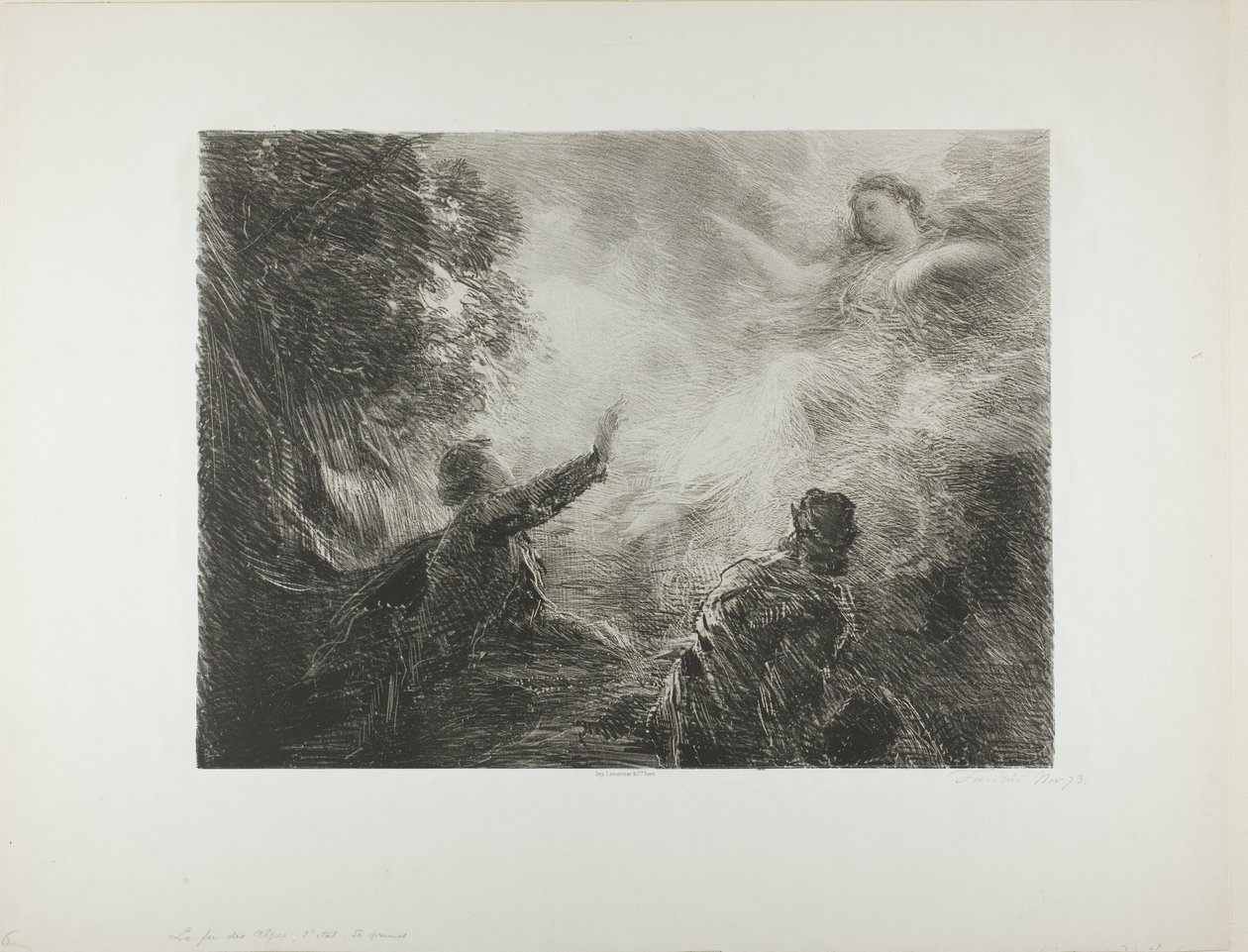 جنية جبال الألب ، اللوحة الأولى بواسطة Ignace Henri Jean Fantin Latour
