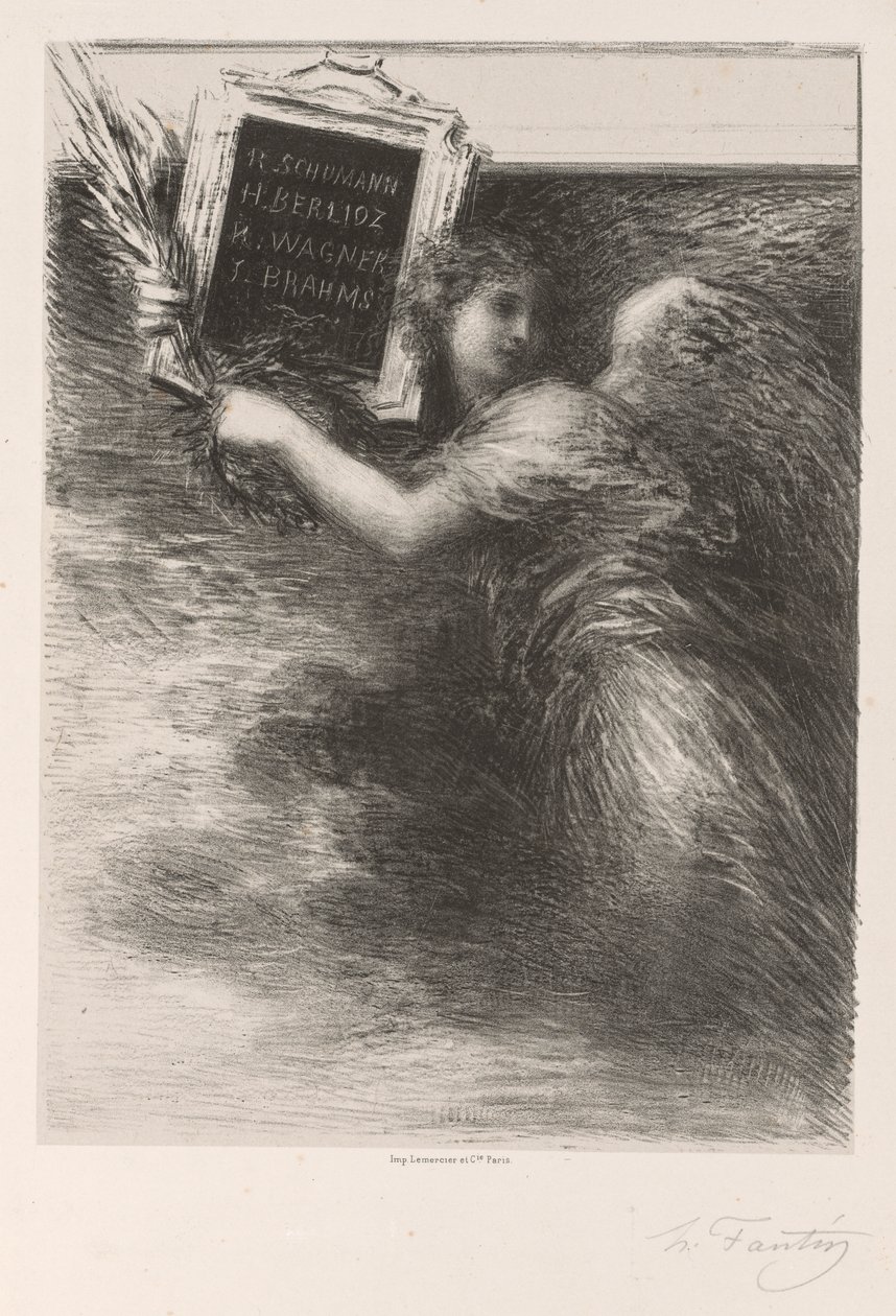 عبقرية الموسيقى بواسطة Ignace Henri Jean Fantin Latour